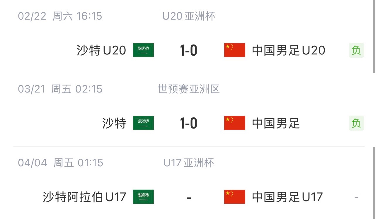 國字號三遇沙特！國少U17亞洲杯首戰(zhàn)對陣沙特，此前國足&國青均負
